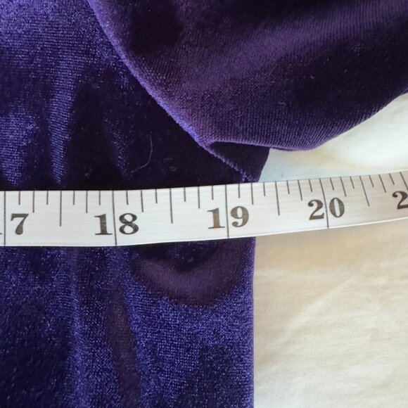 Royal Purple Velvet Long Sleeved Shirt and Maxi Skirt Set - Picture 12 of 16